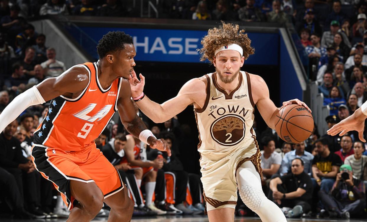 九游体育app-首发出场，5中1得4分，正负值-18，全队最低！勇士还是迷之自信啊